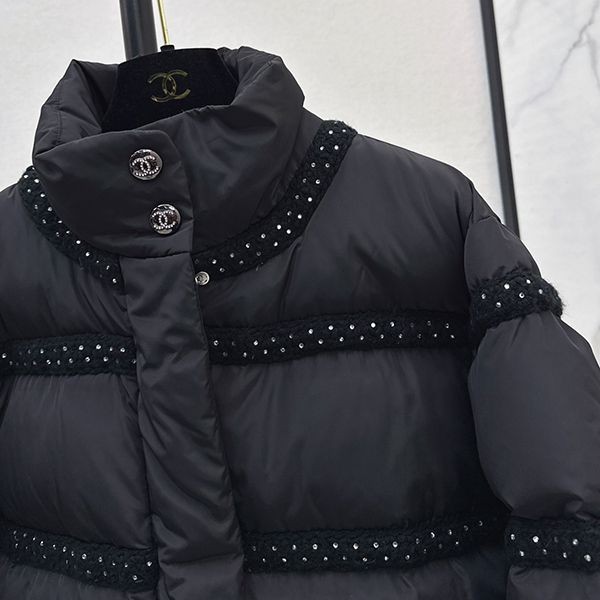 セレブ多数愛用 シャネル ジャケット コピー テクニカル ファブリック ブラック shi84441